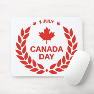 Canada Day Wreath Mouse Pad