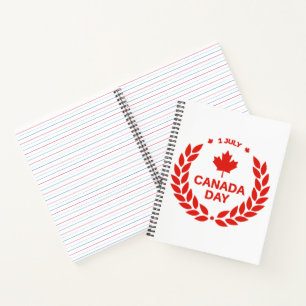 Canada Day Wreath Notebook