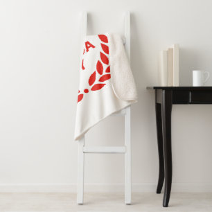 Canada Day Wreath Sherpa Blanket