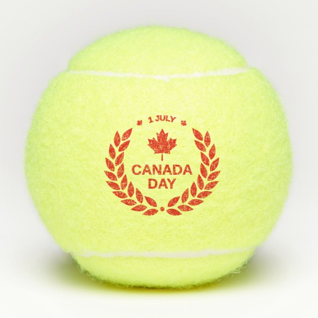 Canada Day Wreath Tennis Balls (Front)