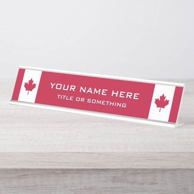 Canada Desk Name Plate (Front)
