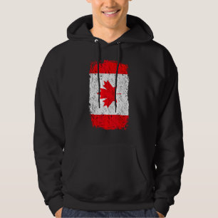 Canada Distressed Maple Leaf Canadian Flag Citizen Hoodie