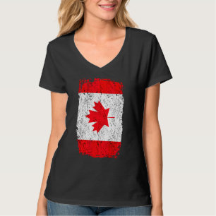 Canada Distressed Maple Leaf Canadian Flag Citizen T-Shirt