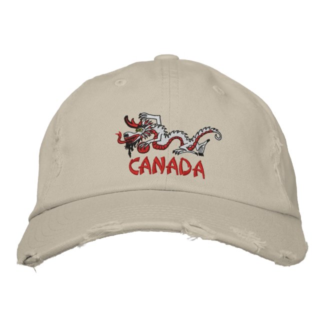 Canada Dragon with Swag Embroidered Hat (Front)