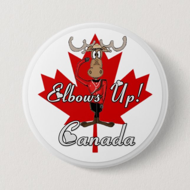 Canada Elbows Up 7.5 Cm Round Badge (Front)