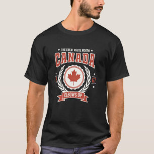 Canada Elbows Up Canadian Pride Flag 1867 Leaf Ant T-Shirt
