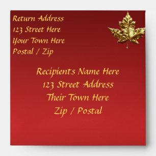 Canada Envelopes Personalised Gold Medal Envelope