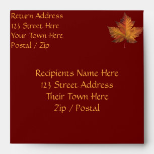 Canada Envelopes Personalised Maple Leaf Envelope