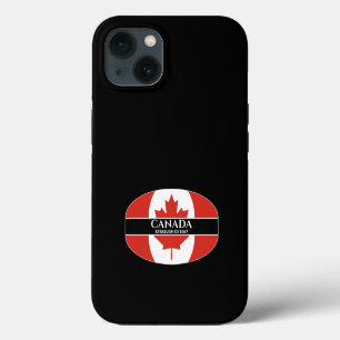 Canada Established 1867 Maple Leaf Flag White Text iPhone 13 Case