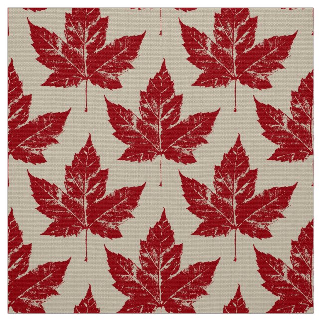 Canada Fabric Canada Flag Fabric Customised Fabric (Swatch)