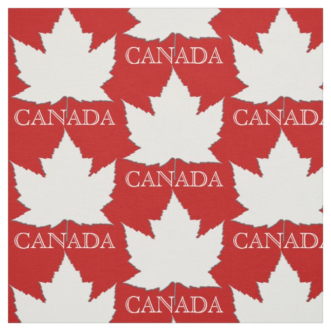 Canada Fabric Canada Flag Fabric Customised Fabric (Swatch)