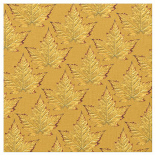 Canada Fabric Maple Leaf Fabric Yellow Fabric