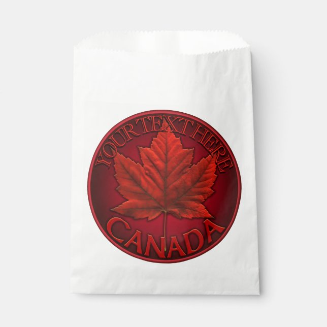 Canada Favour Bag Personalise Canada Gift Bags (Front)