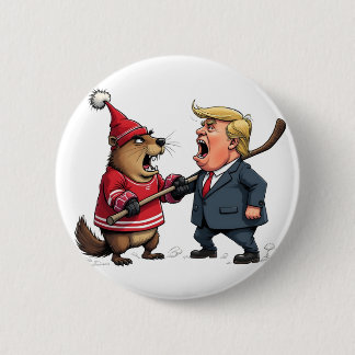 Canada fighting Trump 6 Cm Round Badge