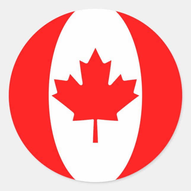 Canada Fisheye Flag Sticker (Front)