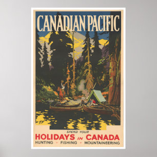 Canada Fishing Poster Art Hunting Print Sports