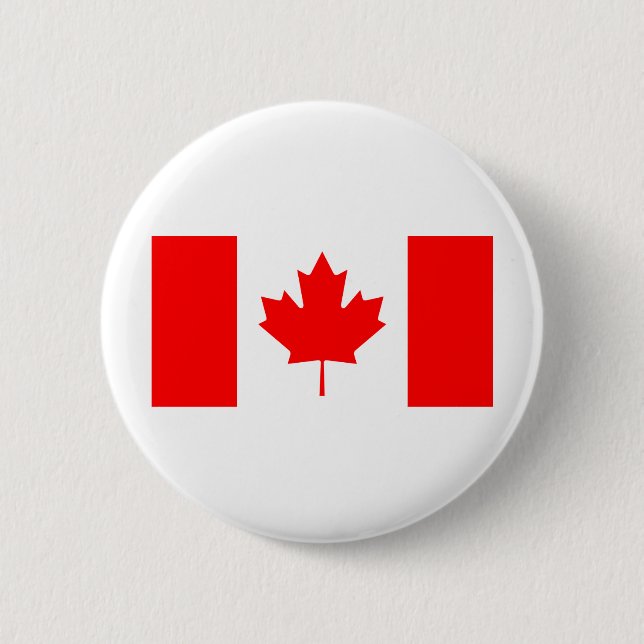 Canada flag 6 cm round badge (Front)