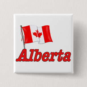Canada Flag - Alberta 15 Cm Square Badge