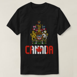 Canada Flag and Coat Of Arms Patriotic T-Shirt