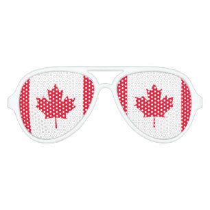 Canada Flag Aviator Sunglasses