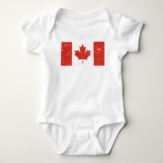 Canada Flag Baby Bodysuit (Front)