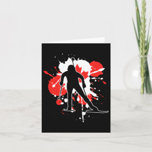 Canada Flag Biathlonist - Canadian Biathlon 1 Card