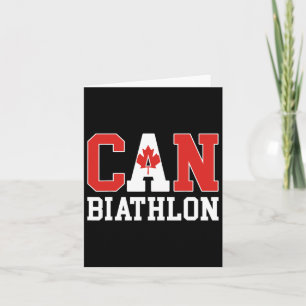 Canada Flag Biathlonist - Canadian Can Biathlon Card