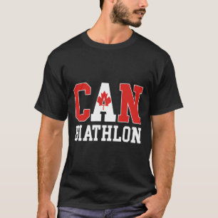 Canada Flag Biathlonist - Canadian Can Biathlon  T-Shirt