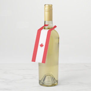 Canada flag bottle tag