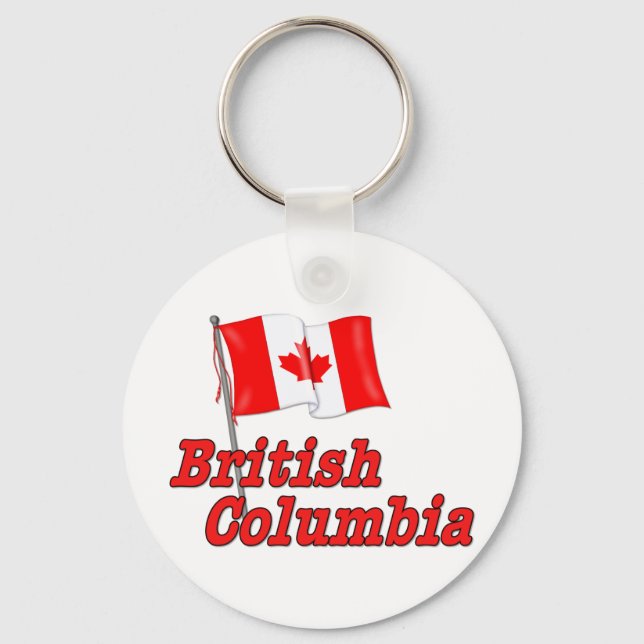 Canada Flag - British Columbia Key Ring (Front)