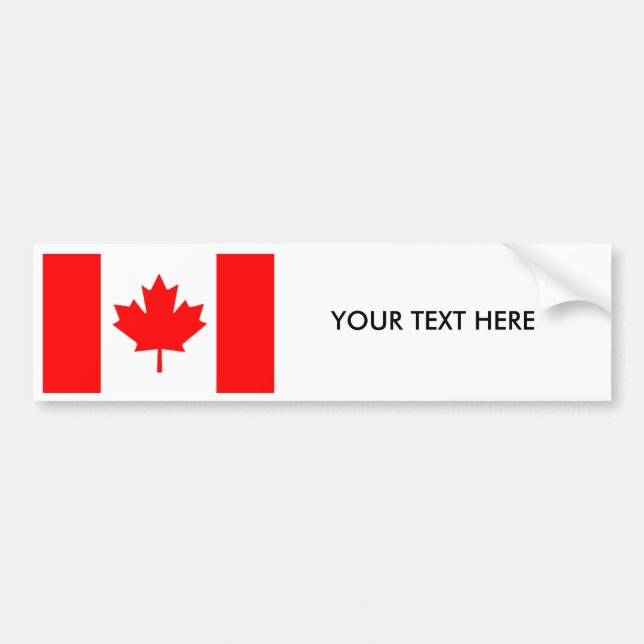 CANADA FLAG Bumper Sticker (Front)