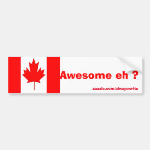 Canada flag bumper sticker