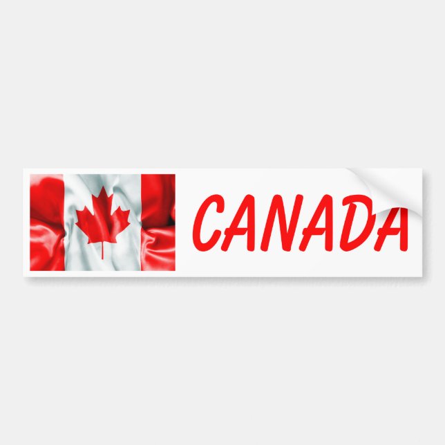Canada Flag Bumper Sticker (Front)