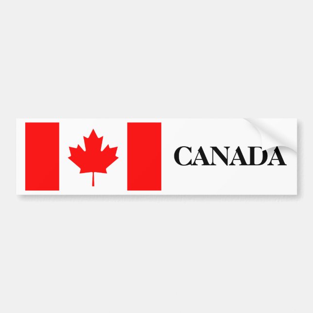 Canada Flag Bumper Sticker (Front)
