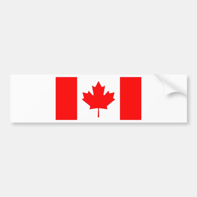 Canada Flag Bumper Sticker (Front)