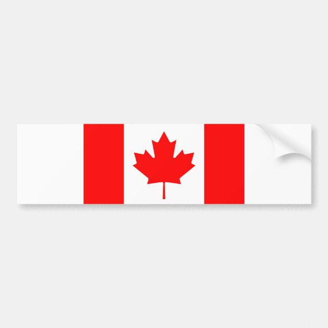 Canada Flag Bumper Sticker (Front)