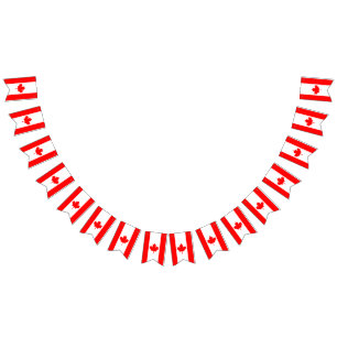 Canada flag bunting banner