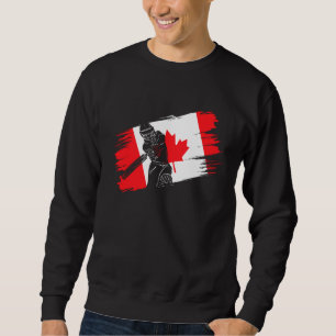 Canada Flag Canada Cricket Fan Player Coach Umpire Sweatshirt