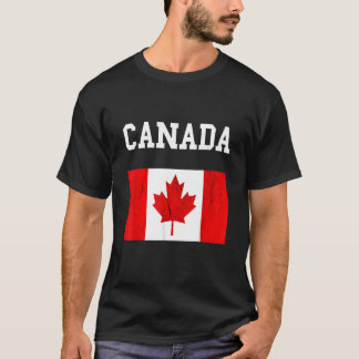 Canada Flag Canadian Flag Canadian Roots Maple Lea T-Shirt
