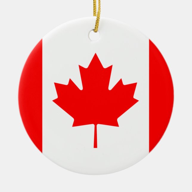 Canada Flag Ceramic Ornament (Front)