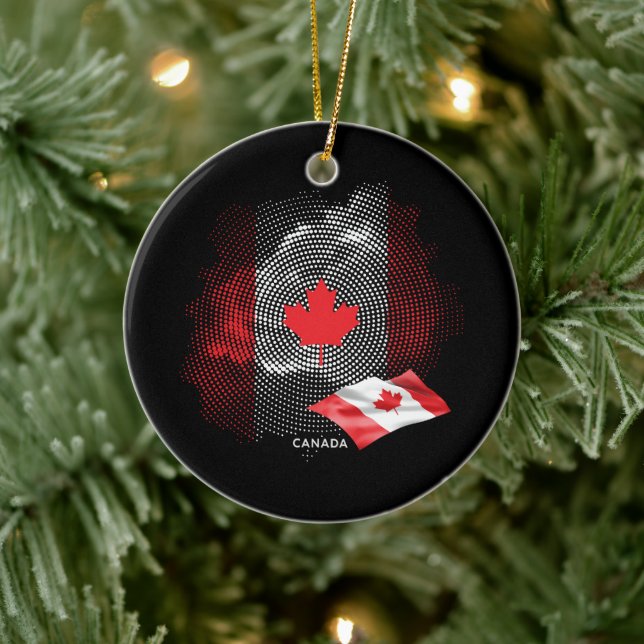 Canada flag ceramic tree decoration (Tree)