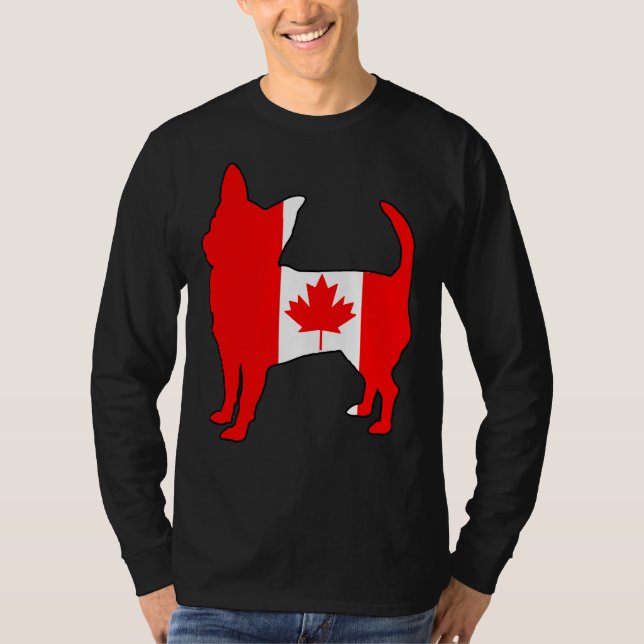 Canada Flag Chihuahua Dog T-Shirt (Front)