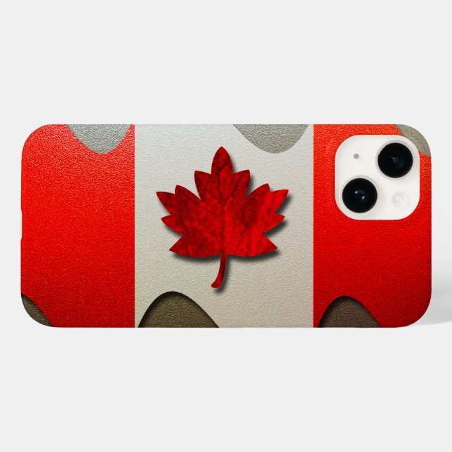 Canada Flag-Chrome by Shirley Taylor Case-Mate iPhone Case (Back (Horizontal))