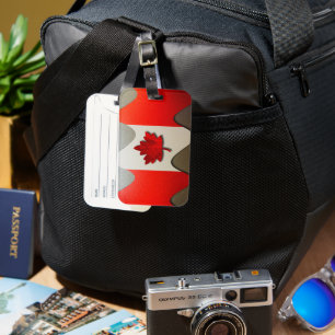 Canada Flag-Chrome by Shirley Taylor Luggage Tag
