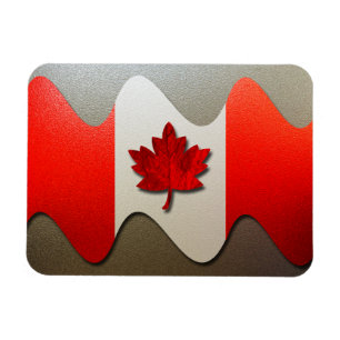 Canada Flag-Chrome by Shirley Taylor Magnet