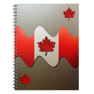 Canada Flag-Chrome by Shirley Taylor Spiral Notebook