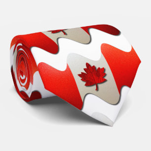 Canada Flag-Chrome Tie