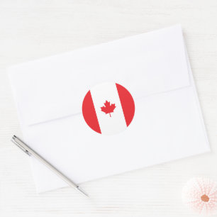 Canada flag classic round sticker
