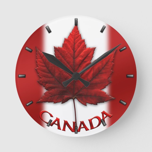 Canada Flag Clock Canada Souvenir Wall Clocks Gift (Front)