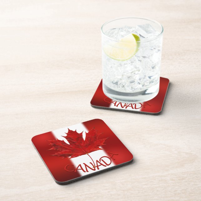 Canada Flag Coasters Custom Canada Coasters Gifts (Right Side)